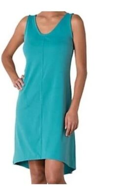 Toad&Co Corsica Dress High Low Aqua Size Small